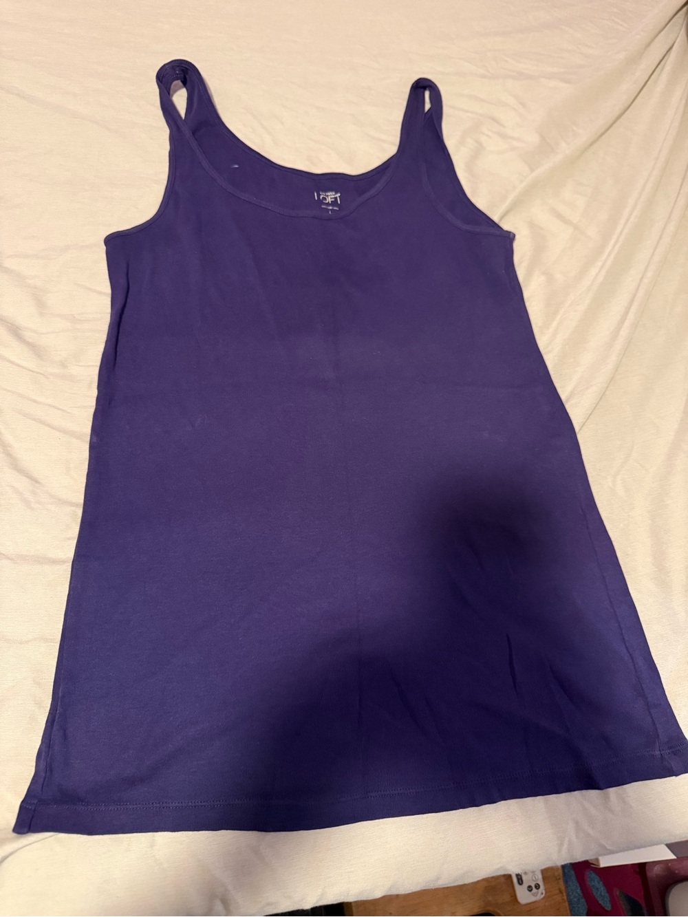LOFT Deep Purple Scoop Neck Tank